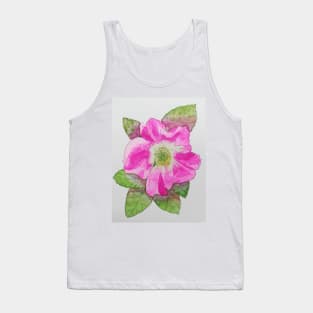 Pink wild rose watercolour painting Tank Top